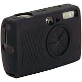 Delkin Snug-It, Silicone Digital Camera Skin for the Panasonic Lumix TZ3, Black, with Neck & Wrist Straps