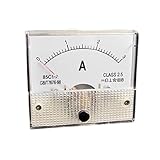 電流計　アナログパネルメーター　直流0?3A　プラスチック　ホワイト　63.5mm