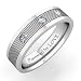 Engraved Mens 3 Stone Diamond Wedding Band Comfort Fit in Platinum (G, SI1, 0.30 cttw) 7MM, Powered by LOVE