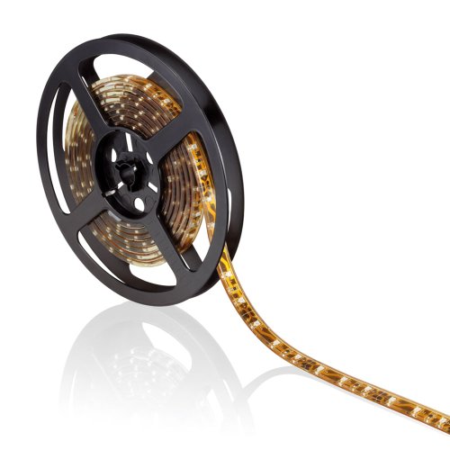 Flexibler LED Streifen mit 60 warm-weißen LEDs von parlat (IP68, wasserdicht, 12 Volt DC, 1 Meter, selbstklebend mit 3M Klebeband, outdoor, Band, Flex-Strip, Stripe, Leiste, Auto, waterproof, 12V)