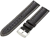 Hadley-Roma Men's MS2014RA-200 20-mm Black Genuine Alligator Leather Watch Strap