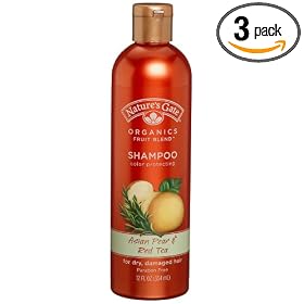 Nature's Gate Organics Fruit Blend Shampoo, Asian Pear and Red Tea, 12-Ounce Bottles (Pack of 3)