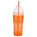 Zak Designs Clear/Mango 16-Ounce Chiller with Straw