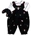 Good Lad Newborn Girl Navy Snowman Corduroy Overall Set