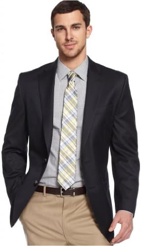 Michael Kors Mens Navy Modern Blazer Technical Performance