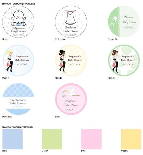 Favors & Gifts by Kateaspen- 1 Of Baby Personalized Tags (Set of 24)- Each - NEW