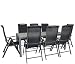 Produkt-Bild: Gartengarnitur Alu/Non-Wood 205x90cm Hochlehner - 9tlg.