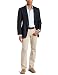 Joseph Abboud Men's 2 Button Side Vent Soft Construction Check Sport Coat, Navy, 40 Medium/Regular