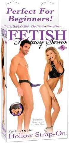 Bundle Package Of FF Beginners Hollow Strap-On (Purple) And Wet Original Gel (3.5oz) by PD Products LLC