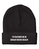 Fastasticdeal I'd Rather Be in Indian Rocks Beach Fl City Embroidered Beanie Cap