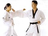Adidas AdiChamp II Taekwondo Dobok Uniform with White V Neck