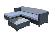 Big Sale 5 pcs Luxury Wicker Patio Sectional Indoor Outdoor Sofa Furniture set - Grey Cushion