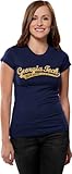 IMAGE OF Georgia Tech Yellow Jackets Women's Distressed Tail Sweep Short Sleeve Tee