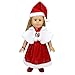 Banne Park Rids 18 Inches Red American Girl Simulatio Beauty Chirstmas New Bitty Princess Baby Doll's Clothes
