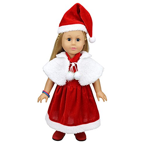 Banne Park Rids 18 Inches Red American Girl Simulatio Beauty Chirstmas New Bitty Princess Baby Doll's Clothes