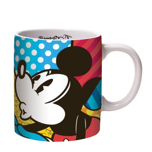 Enesco Disney by Britto Mickey and Minnie Love Mug, 4.25-Inch