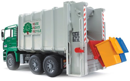 Buy Bruder Toys Man Garbage Truck Rear Loading GreenB000F7652K Filter