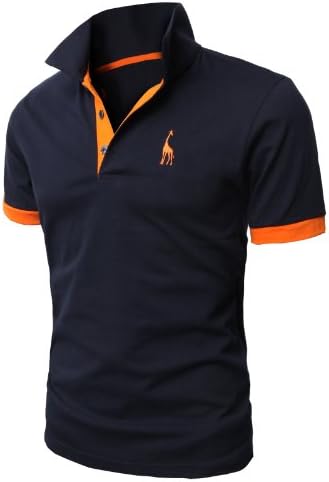 H2H Mens Fine Cotton Giraffe Polo Shirts of Various Colors