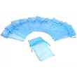 12 Jewelry Light Blue Organza Drawstring Gift Bags 4x5"