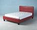 Mistral 4'6 Double Faux Leather Bed in Rustic Red and FREE Delivery Service Image