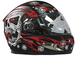 VIPER RS 44 SKULL MOTORCYCLE MOTORBIKE HELMET Red/Black Size XL (61 62 Cm) VIPER RS 44 SKULL MOTORCYCLE MOTORBIKE HELMET Red/Black Size XL (61 62 Cm) VIPER Skull Size RS44 Red/Black Motorcycle Motorbike Helmet 6162