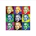 Albert Einstein (Pop Art) by Unknown. ART PRINT ON CANVAS with 1 1/2 inch deep bars. 10.82 inches width by 10.55 inches height. Highest Quality Art Poster Print