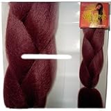 kanekalon braid hair dreadlocks hair fly fishing hair, # burgandy