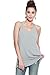 Alexander + David Womens Basic Fitted Tank Top - Long Round Scoop Neck Blouse