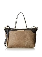 Borbonese Bolso asa de mano (Marrón / Negro)