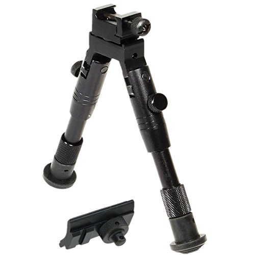 Tactical Bipod Sale,Swingga 7"-8" Tactical Bipod [Picatinny Mount or Swivel Stud Mount] Ajustable [Best Hunting Bipod] [Panning] For Shooting Airsoft Rifle Gun Sniper, Rubber Stand