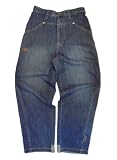 DORCHESTER: Detailed Light Indigo Men's Jean with Reverse Denim Kickplates