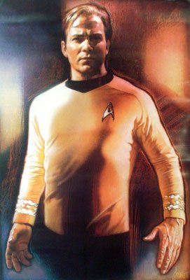 STAR TREK POSTER SINGLE SIDED KIRK - DREW STRUZAN ART 25X37 AP