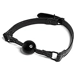 Bondage Boutique Intermediate Faux Leather Ball Gag Black