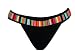 Body I.D. Black w/ Multi Colored Striped Front Belted Swim Bottom