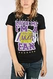Mighty Fine - Womens Love Me Los Angeles Lakers T-Shirt In Black, Size: Medium, Color: Black