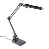 Ledu Products - Ledu - 13W Fluorescent Computer Task Lamp, 2-1/4 Clamp-On or Desk Base, 30 Arm Reach - Sold As 1 Each - Multi-directional shade and 25 arm. - Includes base for desk and edge clamp for tables up to 2-1/4 thick. - Energy-efficient bulb has 10,000-hour life rating. - Accepts 13W compact fluorescent bulb (included). -