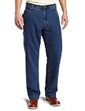 Key Industries Men's Relaxed Fit Flannel Lined Denim Dungaree