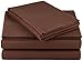 Amazon Basics Lightweight Super Soft Easy Care Microfiber 4 Piece Bed Sheet Set With 14-inch Deep Pockets, King, Chocolate, Solid