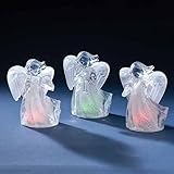 Pack of 6 Icy Crystal LED Lighted Angel Christmas Figures 5.25
