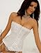 Slimming jacquard tapestry, strapless corset. Come with gorgeous venice trim, hook and eye front, waist cinching lace-up back, removable, adjustable garters. comes with thong panty - Sensual Mystique