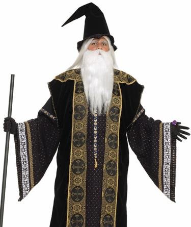Forum Deluxe Wizard Mens Fantasy Warlock Halloween Costume XL  