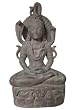 Meditation Figurines Shiva Statue Hindu God in Dhayan Mudra Stone Sculpture 12"