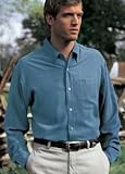 Big Mens Microfiber Long Sleeve Shirt with Subtle Mini-Plaid Pattern (Big & Tall and Regular Sizes)