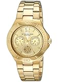 Stuhrling Original Symphony Regent Lady Capital women's quartz Watch with gold Dial analogue Display and gold Stainless steel gold plated Bracelet 558.02