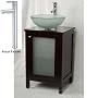 Contemporary Bathroom Vanity Cabinet Vessel Sink Faucet CBV9011