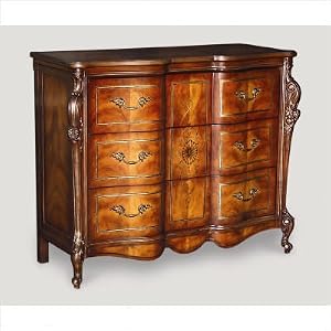 Three Drawer Hall Chest in Medium Brown