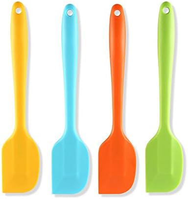 Anke Silicone Spatula Set Baking Utensils Cake Scraper Multi-Color (4 Pack Spatulas)