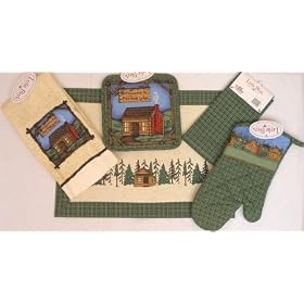 Log Cabin By Leslie Beck Oven Mitt by Bed and Bath