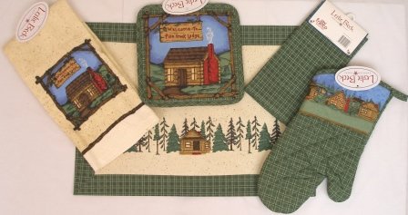 Cover image : Log Cabin by Leslie Beck 2 PC Napkin Set
