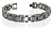 JBM26032AS Mens Antique 0.50″ Wide Silver Magnetic Golf Link Bracelet 8.5″ Long with Fold over Clasps